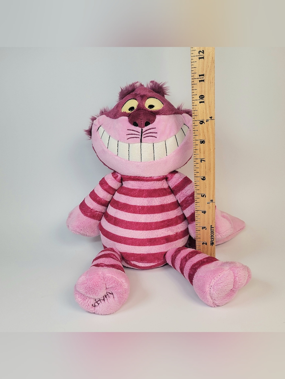 Scentsy Buddy Disney Cheshire Cat Alice in Wonderland Stuffed Plush Sitting 12" - Picture 4 of 12